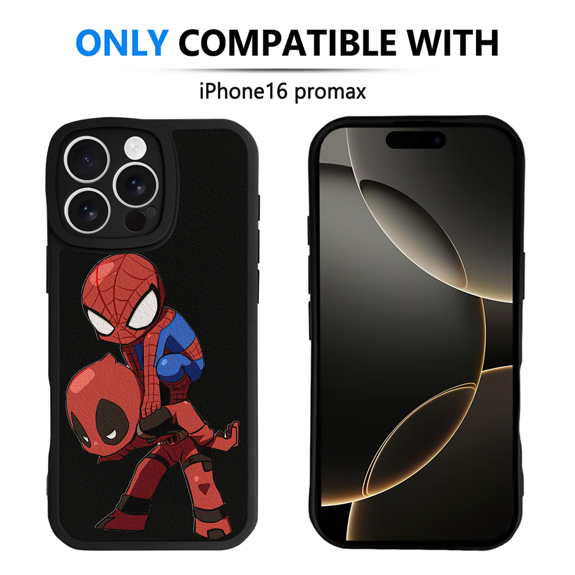 （画像用） Deadpool デッドプール 【iPhone 16シリーズ対応】シリコンスマホケース（レザー調） 材質：シリコン